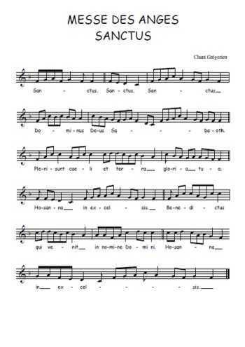 Messe des anges, Sanctus
